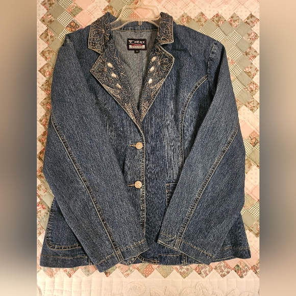 RE&X Jackets & Blazers - RE&X Jeweled  Longsleeve Denim Jacket